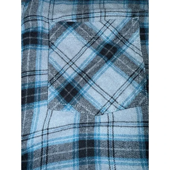 Field Stream Flannel Shirt Mens Blue Plaid Long Sleeve Button Up Outdoors 2XL - Picture 3 of 4